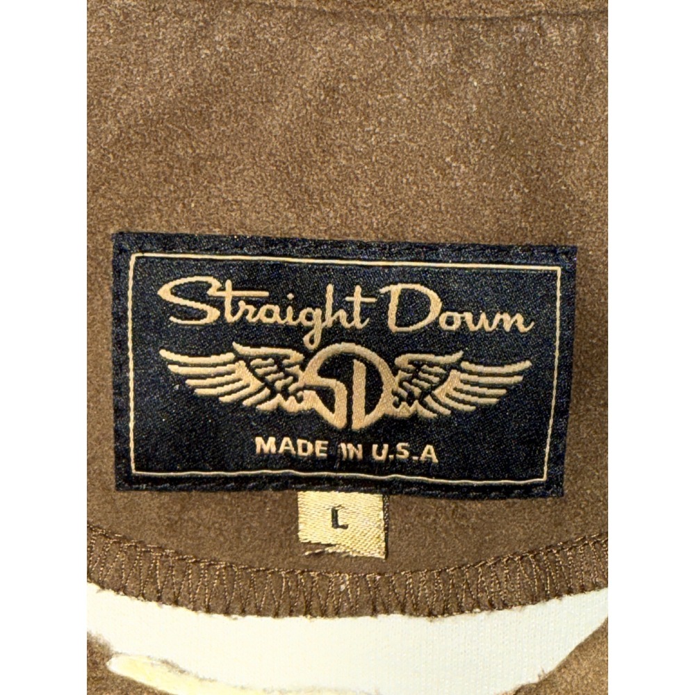 Straight Down Mens Yellow Fleece Quarter Button Pullover Mock Neck Made in USA L - Picture 5 of 12